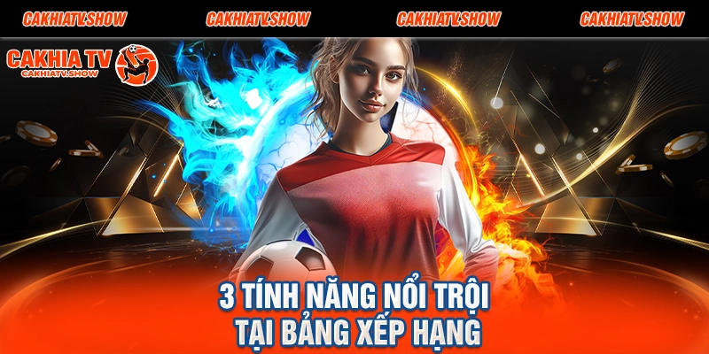 3 tính năng nổi trội tại bảng xếp hạng